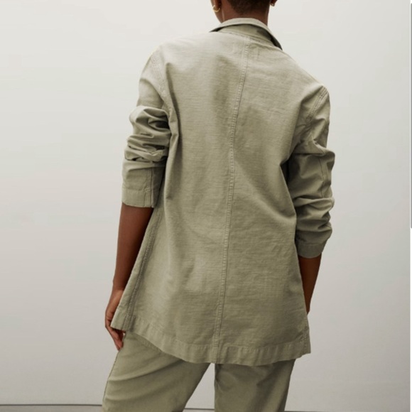 Everlane Utility Organic Cotton One Button Blazer Jacket Size XS - Picture 14 of 14